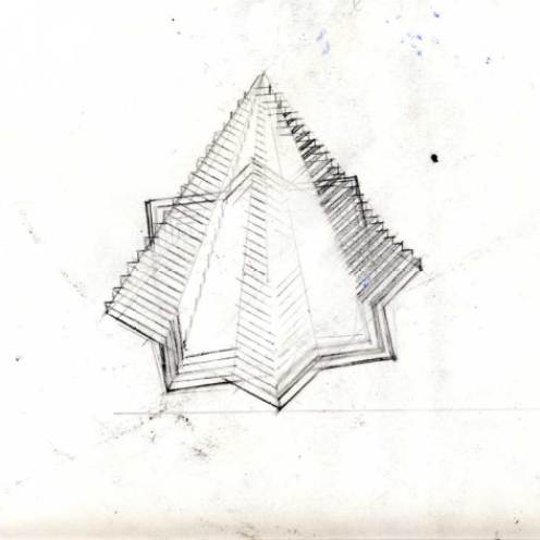 Platonic Solid Exercise. Graphite on Paper. 2007